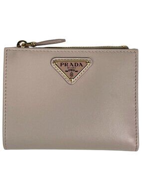 Prada Bifold Wallet Leather Pink